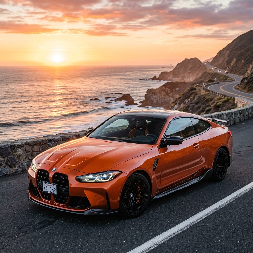 2024 Sunset Orange BMW Rental
